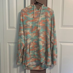 Denim house camo sweatshirt